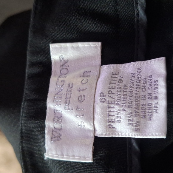 Worthington Petites Black Straight Leg Dress Pant Size 6 - Picture 6 of 7